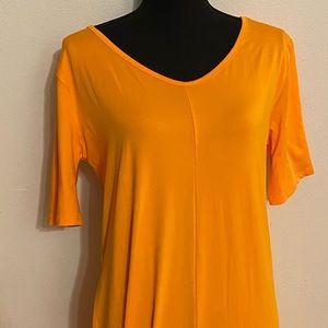 Bright Orange short sleeve maxi dress with pockets